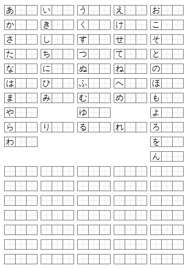 Hiragana And Kanji Chart